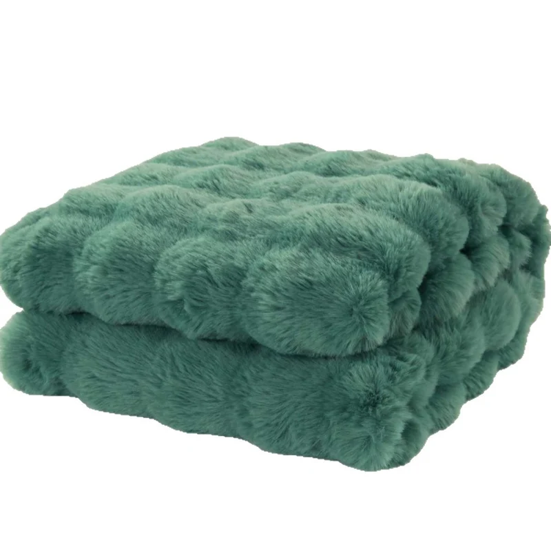 Strukturierte Plüschdecke