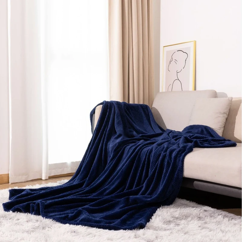 Texturiertes Strickwurfdecke