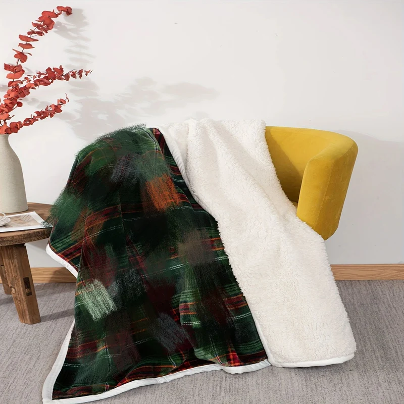 Wendbare Fleece- und Sherpa-Wurfdecke