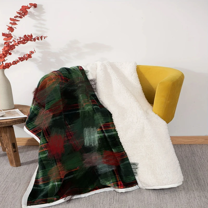 Wendbare Fleece- und Sherpa-Wurfdecke