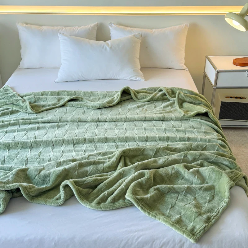 Strukturiert weiches Fleece-Wurfdecke