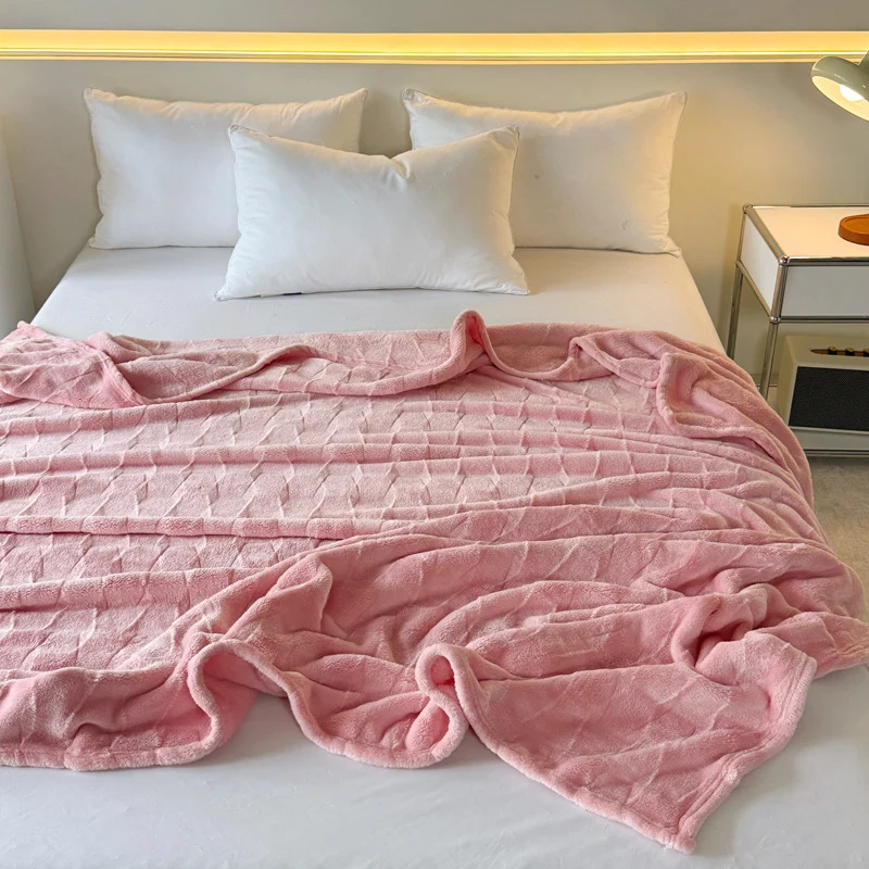 Strukturiert weiches Fleece-Wurfdecke