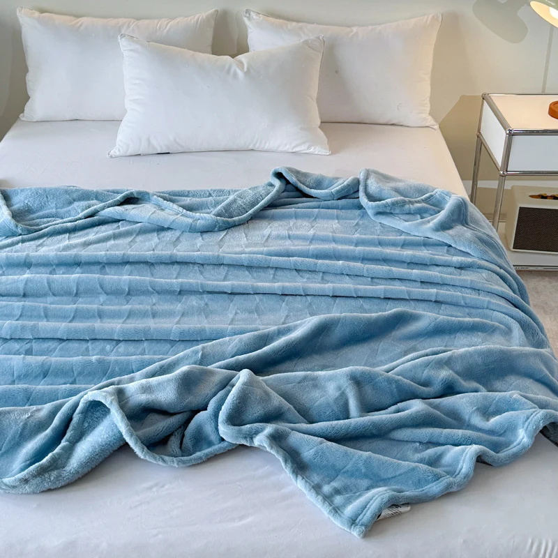 Strukturiert weiches Fleece-Wurfdecke