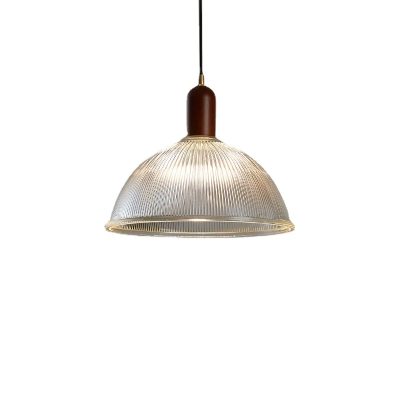 Moderne gerippte Glas Pendelleuchte