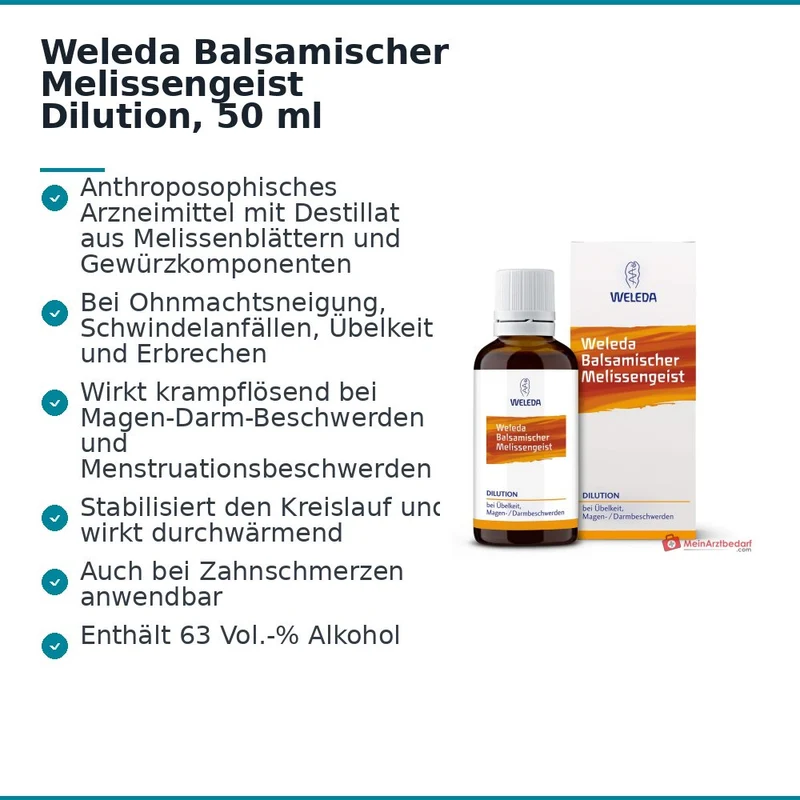 Weleda Balsamischer Melissengeist Dilution, 50 ml