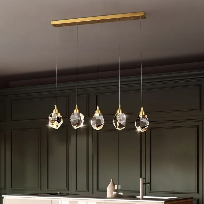 Geometrische Kristallpendelleuchte