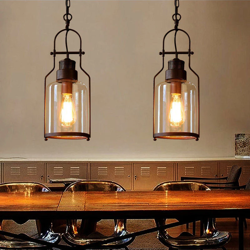Vintage-inspirierte Glaskettenlampe