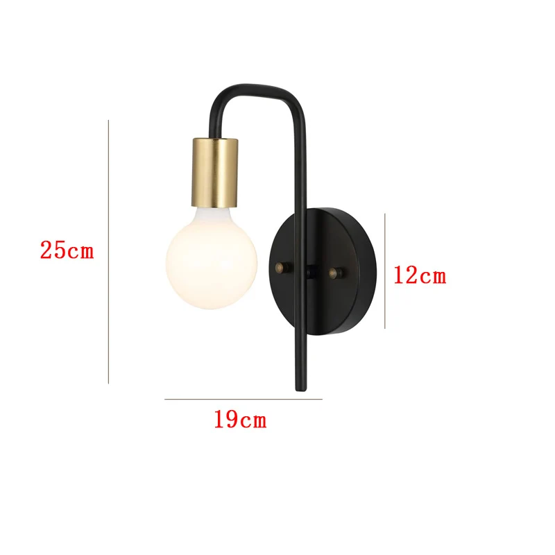 Vintage Industrial Doppel-Glühbirne Wandlampe