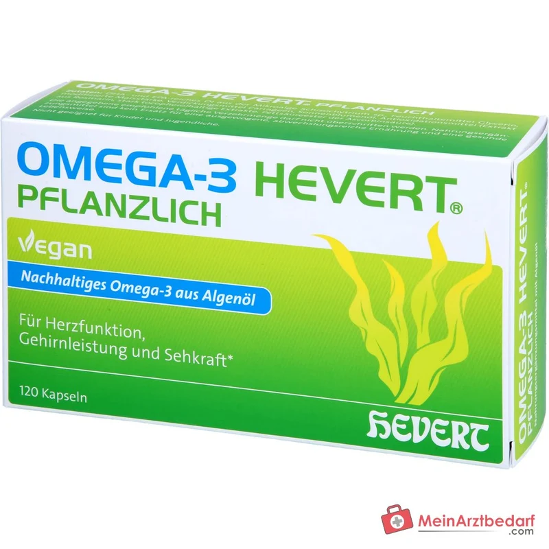 Hevert Omega-3 pflanzlich vegane Weichkapseln, 120 St.