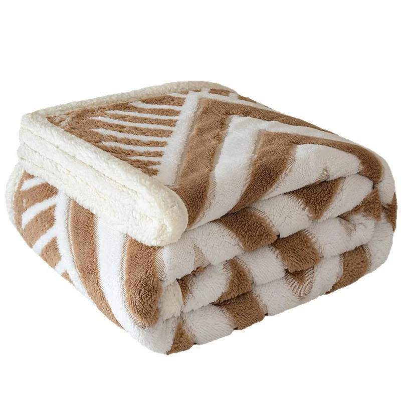 Geometrisches Muster Fleece Decke