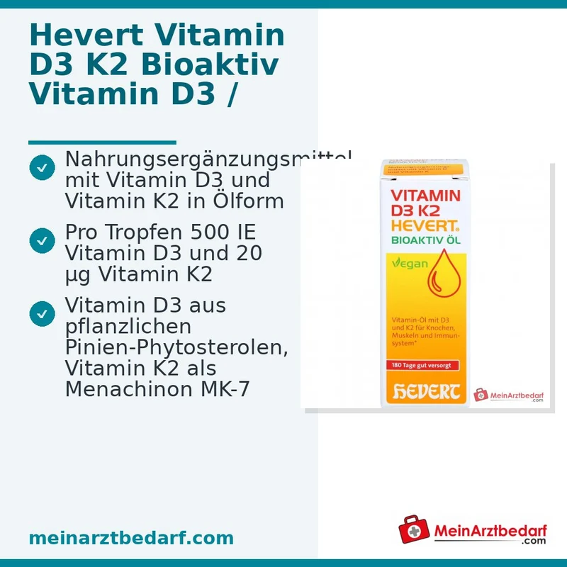 Hevert Vitamin D3 K2 Bioaktiv Öl, 20 ml