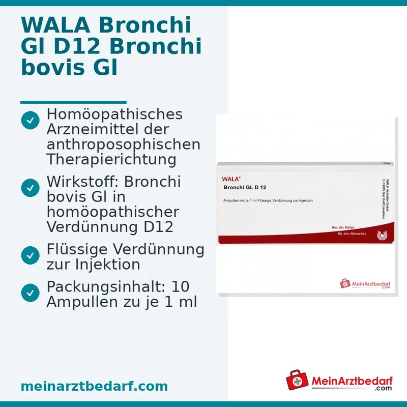 WALA Bronchi Gl D12 Bronchi bovis Gl Ampullen, 10 Stück