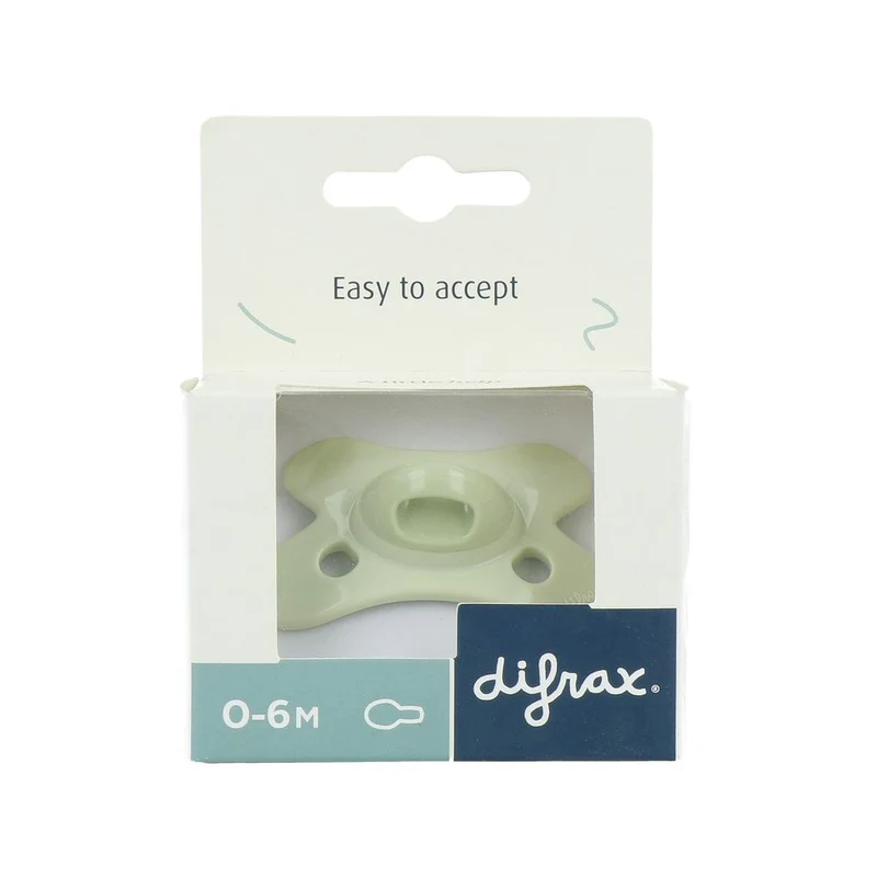 Difrax Fopspeen Natural 0-6 M SE Lime Emerald