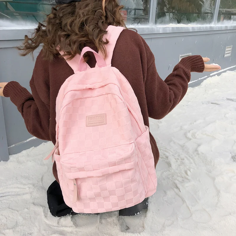 Klassischer kariert gemusterter Rucksack Karnz