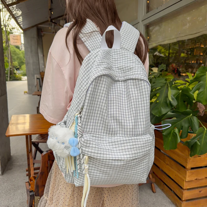 Klassischer karierter Rucksack Karnz