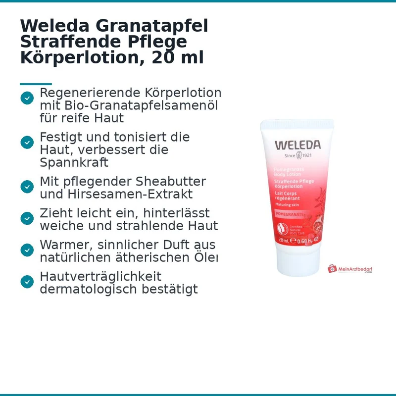 Weleda Granatapfel Straffende Pflege Körperlotion, 20 ml