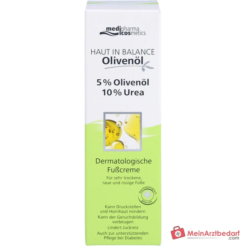 medipharma cosmetics Haut in Balance Olivenöl Dermatologische Fußcreme, 100 ml