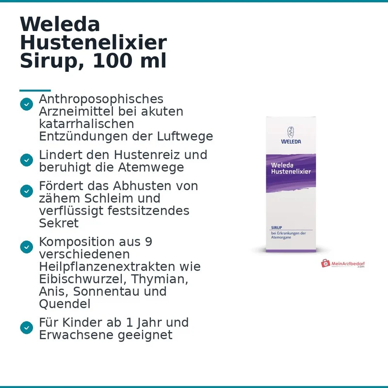 Weleda Hustenelixier Sirup, 100 ml