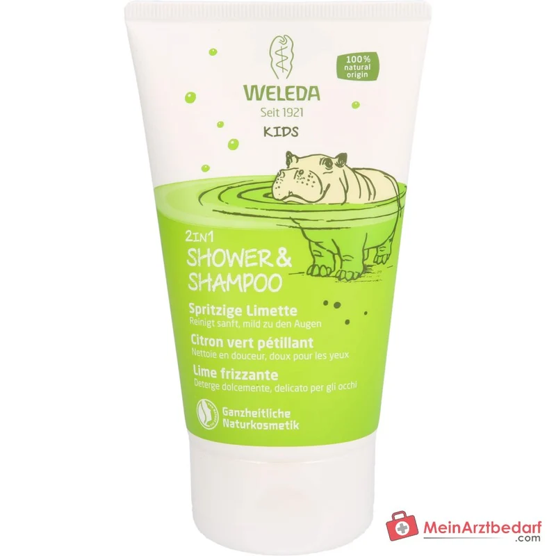 Weleda Kids 2in1 Shower & Shampoo Spritzige Limette, 150 ml