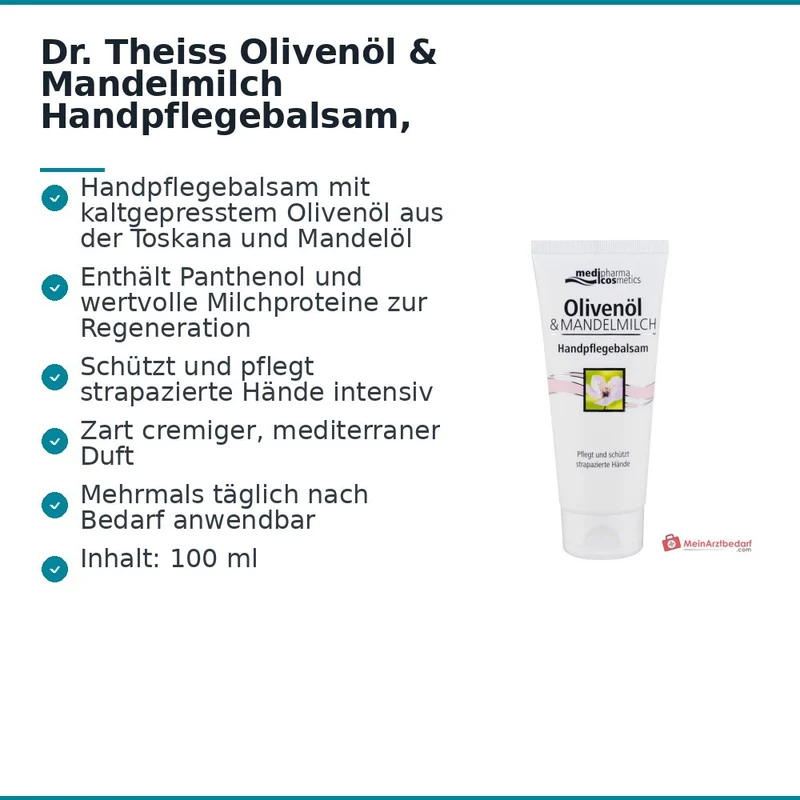 Dr. Theiss Olivenöl & Mandelmilch Handpflegebalsam, 100 ml