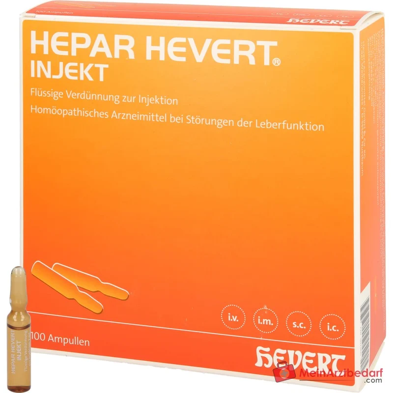 Hevert Hepar Injekt Ampullen, 100 Stück