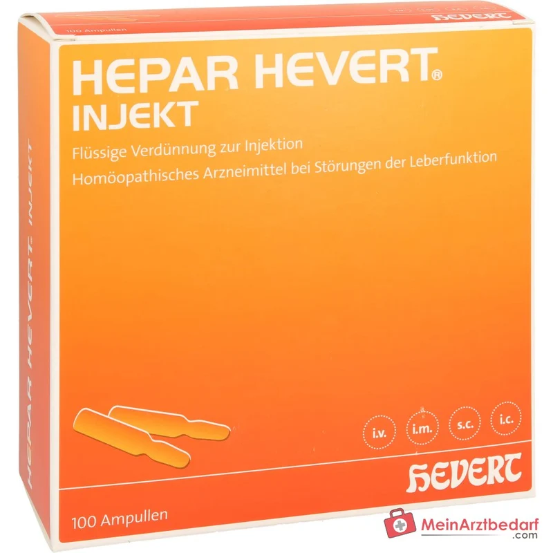 Hevert Hepar Injekt Ampullen, 100 Stück