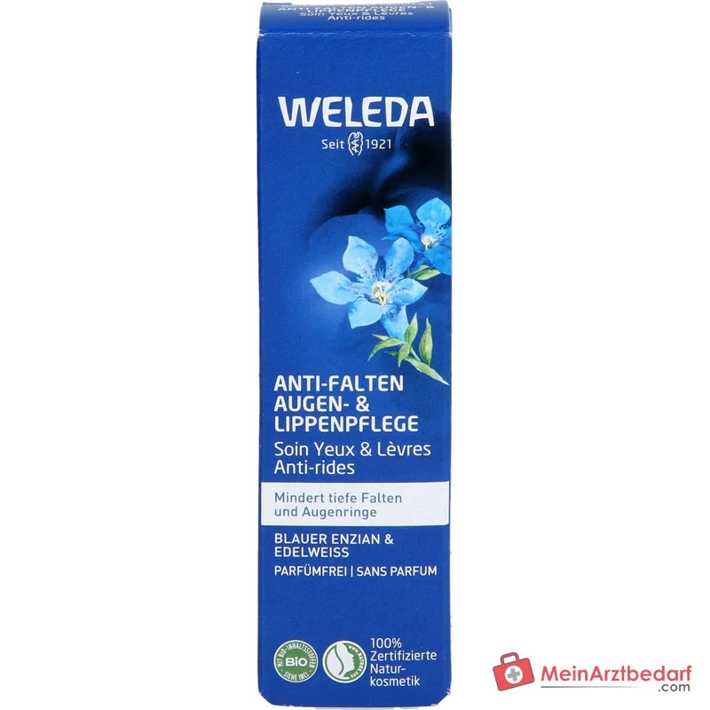 Weleda Anti-Falten Augen- und Lippenpflege Blauer Enzian & Edelweiss, 10 ml