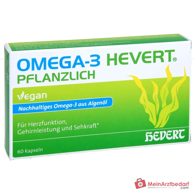 Hevert Omega-3 pflanzlich vegane Weichkapseln, 60 St.