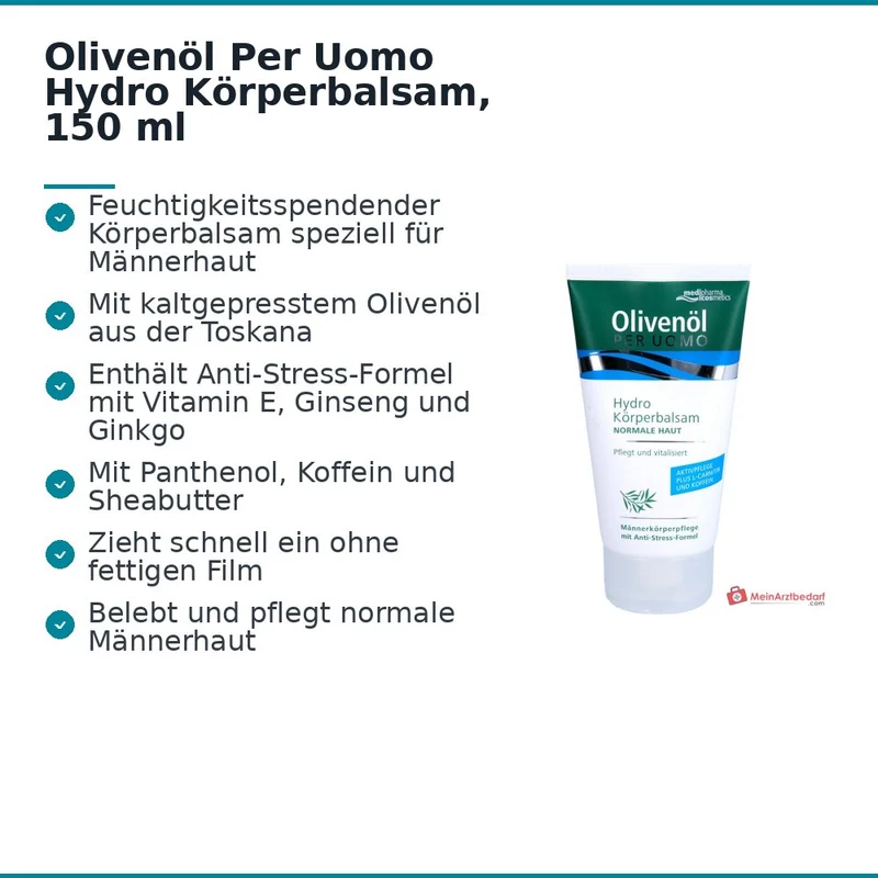 Olivenöl Per Uomo Hydro Körperbalsam, 150 ml