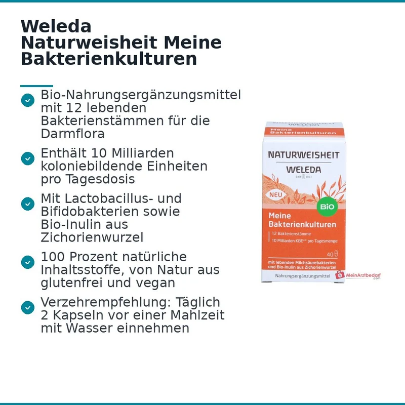 Weleda Naturweisheit Meine Bakterienkulturen Kapseln, 40 St.