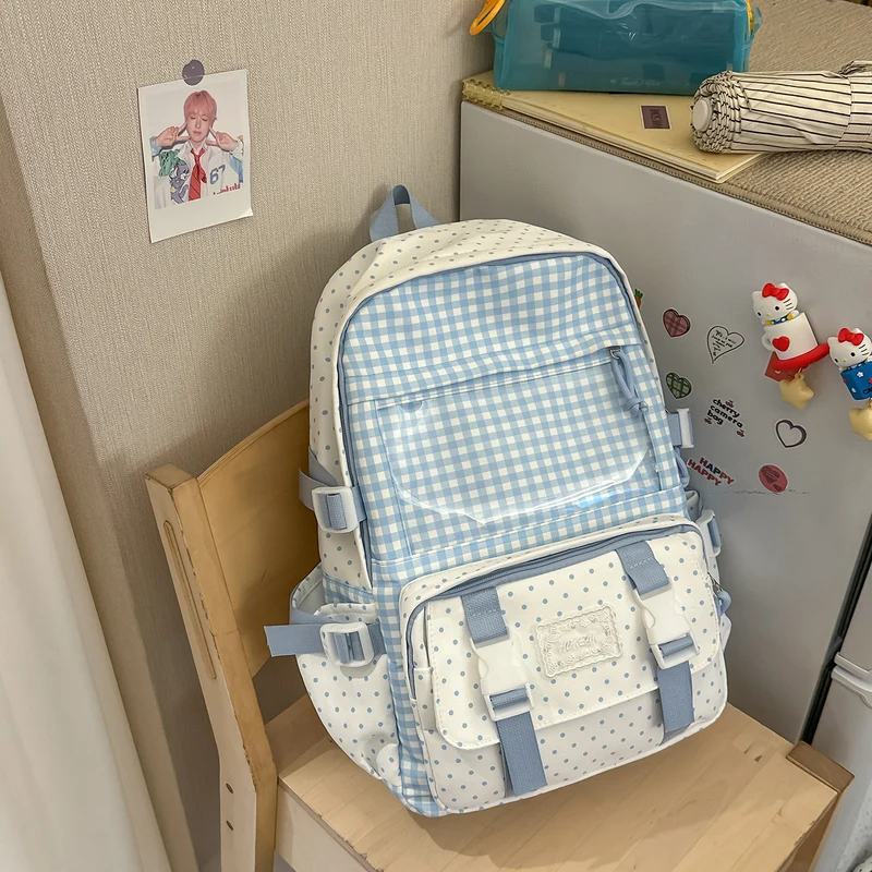 Charmanter Karierter Rucksack Karnz