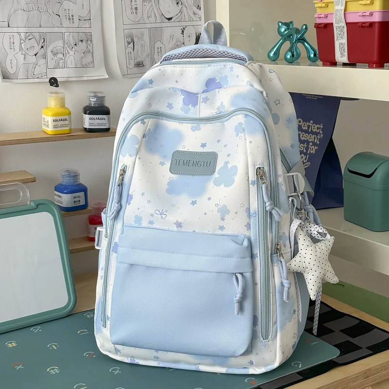 Charmanter Blumendruck Rucksack Karnz