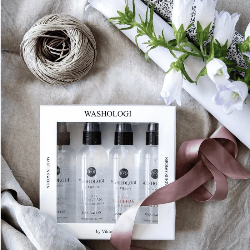 WASHOLOGI Leinen Wasser Geschenkbox