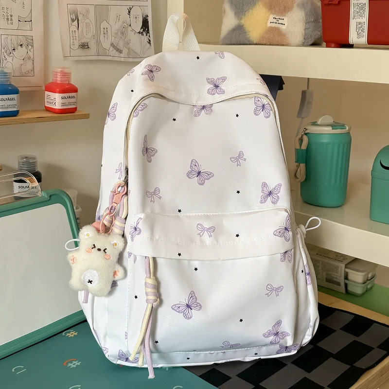 Charming Butterfly Print Freizeit Rucksack Karnz