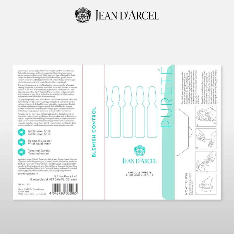 JEAN D'ARCEL ampoule pureté | purifiying ampoule 5 x 2ml