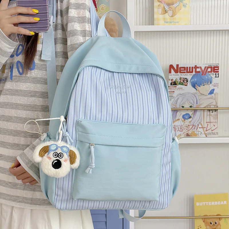 Lässiger Streifenmuster-Rucksack Karnz