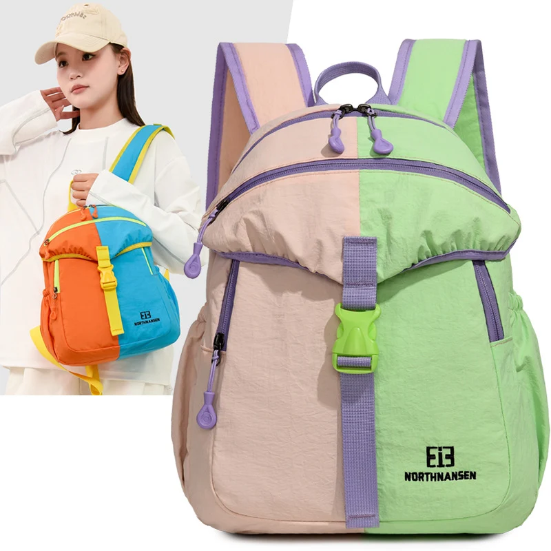 Farbblock Multi-Taschen Rucksack Karnz