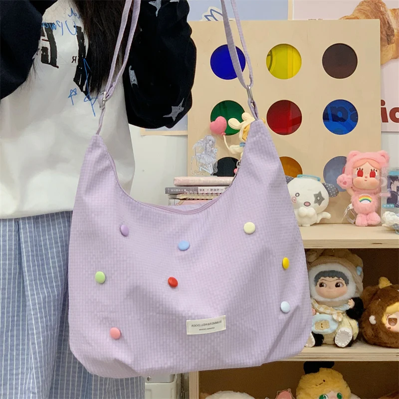 Casual Pop-Beschmückte Hobo-Tasche Karnz