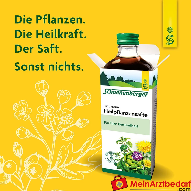 Schoenenberger Naturreiner Heilpflanzensaft Johanniskraut bei vorübergehender geistiger Erschöpfung, 200 ml