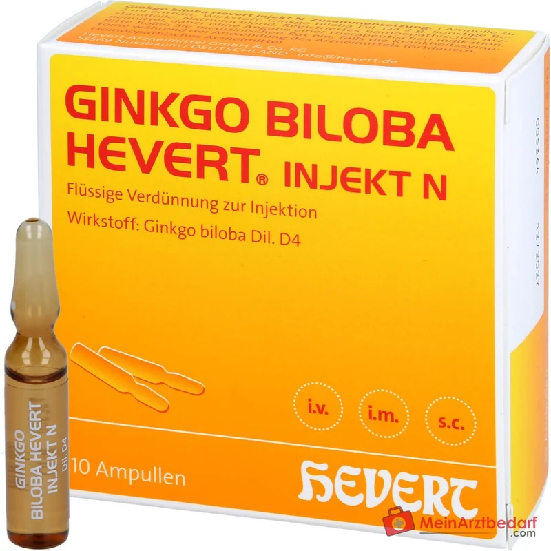 Hevert Ginkgo Biloba Injekt N Ampullen, 10 Stück