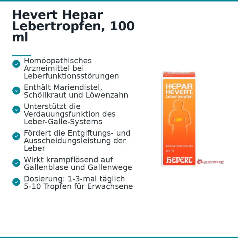 Hevert Hepar Lebertropfen, 100 ml