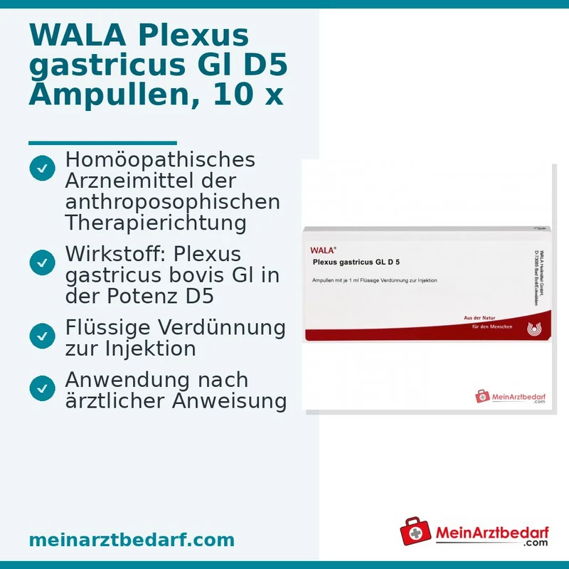 WALA Plexus gastricus Gl D5 Ampullen, 10 x 1 ml