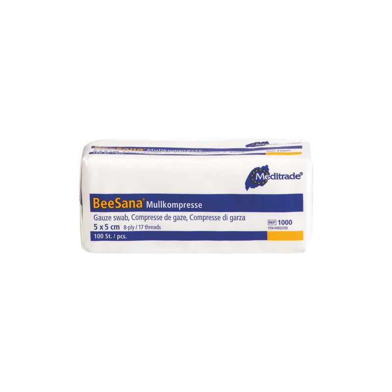 Mullkompresse 5 x 5 cm 100 Stück | Packung (100 Stück)