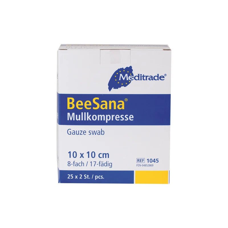 Mullkompresse 10 x 10 cm steril 25 x 2 Stück | Packung (50 Stück)