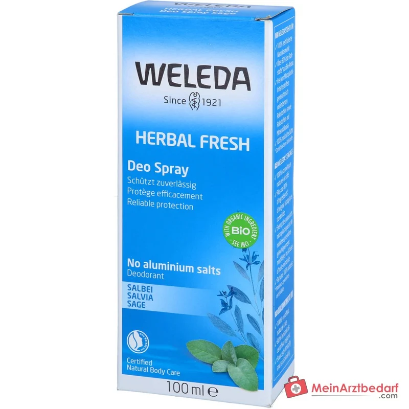 Weleda Herbal Fresh Deo Spray Salbeiöl Pumpspray, 100 ml