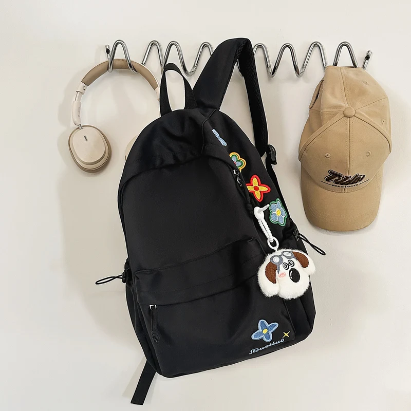Casual Floral-Stickerei Rucksack Karnz