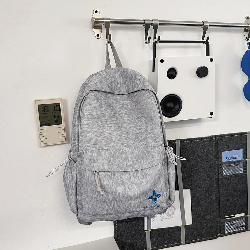 Casual Floral-Stickerei Rucksack Karnz
