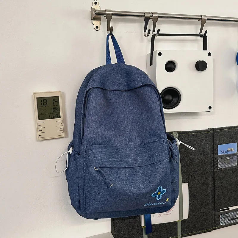 Casual Floral-Stickerei Rucksack Karnz