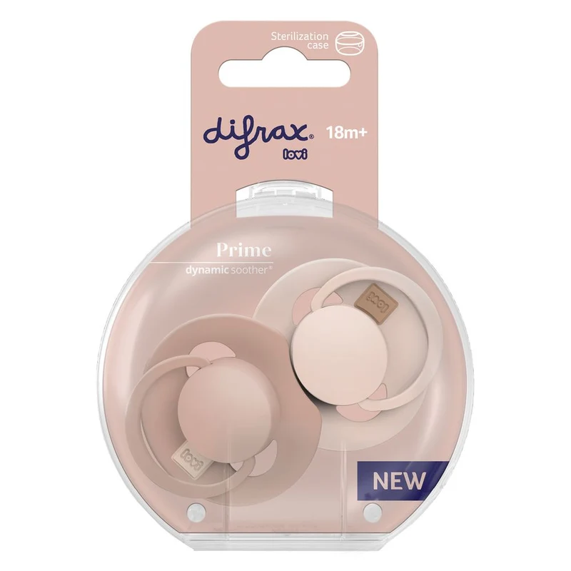 Difrax Lovi Dynamic Fopspeen 18+m Nude/Blush 2 stuks