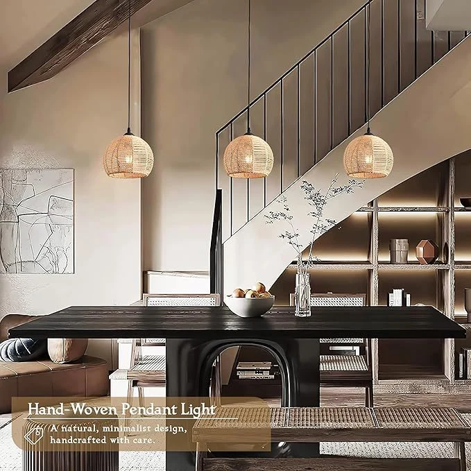 Boho-Chic Geflochtene Pendelleuchte